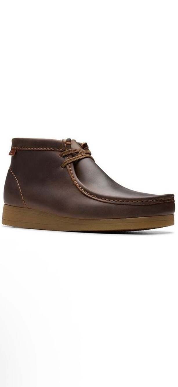 New Clarks Men's Wallaston Leather Chukka Boots Brown Sz 10.5 $110